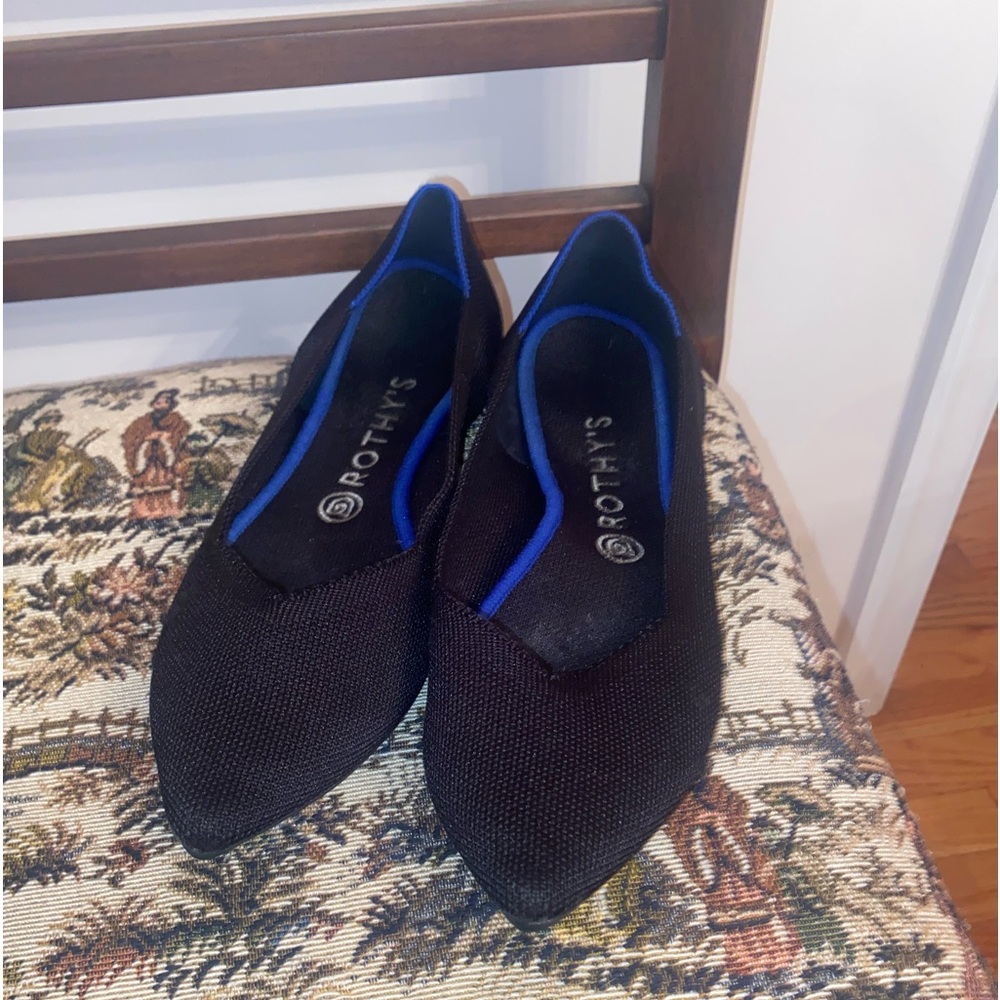 Rothy’s Black Pointed Toe Flat, sz 9.5 - Picture 8 of 15